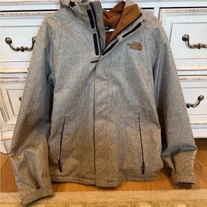 The North Face Men's Gray and Brown Performance Jacket